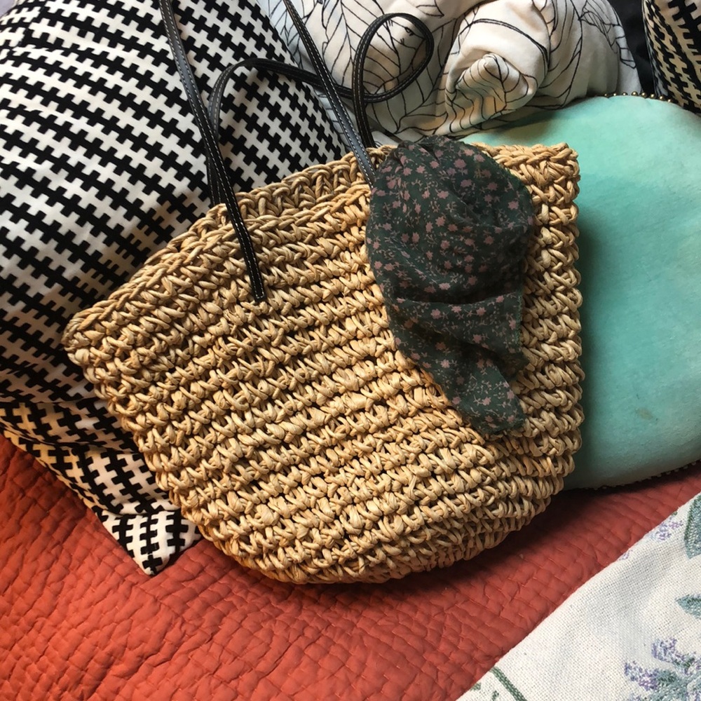 J. Crew Raffia Bag